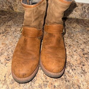 Ariat Tan Leather Combat Boots